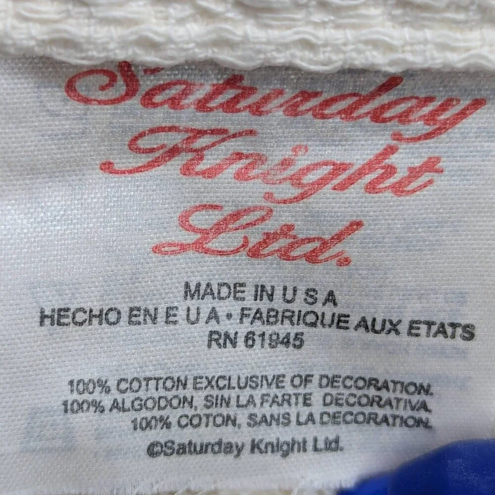 Vintage Saturday Knight Ltd 100% Cotton Ribbon Floral Embroidered Towel Group 6